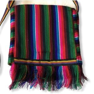 Toni Boho Gypsy Festival Rainbow Fringe Crossbody Bag